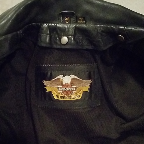 Harley Davidson leather jacket sz xs - Picture 3 of 7